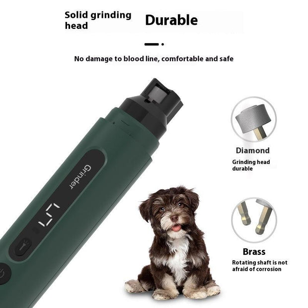 Dog Nail Grinder Electric Pet Nail Trimmers Rechargeable Cat Nail Grinders Super Quiet With 5-Speed Setting For Small Medium Large Dogs Cats Claw Care Pet Products - ELECTRONIC GADGETS