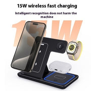 3-in-1 Fast Wireless Charger – Stand pentru iPhone,Samsung iWatch & AirPods