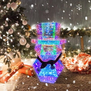 Christmas Decor Colorful LED Glow Santa Claus Snowman Night Light Xmas Gift Prismatic LED Lights Tabletop Ornament Bedroom Decor - ELECTRONIC GADGETS