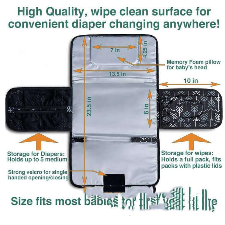 Portable Baby Changing Pad Multifunctional Foldable - ELECTRONIC GADGETS