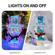 Christmas Decor Colorful LED Glow Santa Claus Snowman Night Light Xmas Gift Prismatic LED Lights Tabletop Ornament Bedroom Decor - ELECTRONIC GADGETS