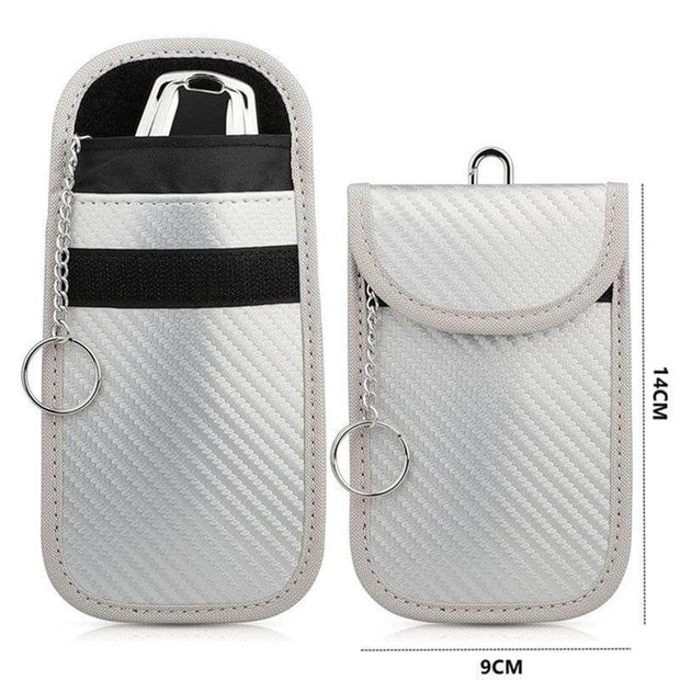 Faraday Bag Key Protector Signal Blocking RFID Pouch For Key Fob Anti-Theft Car Security Cage