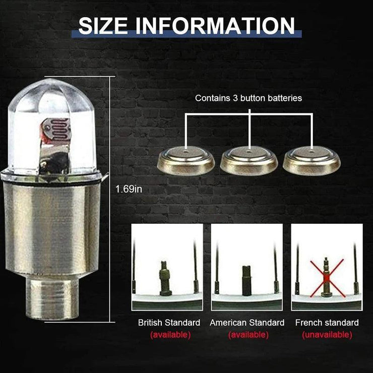 Tire Valve LED Caps - ELECTRONIC GADGETS