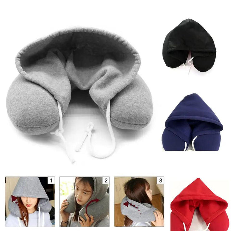 Hooded Travel Neck Pillow - ELECTRONIC GADGETS